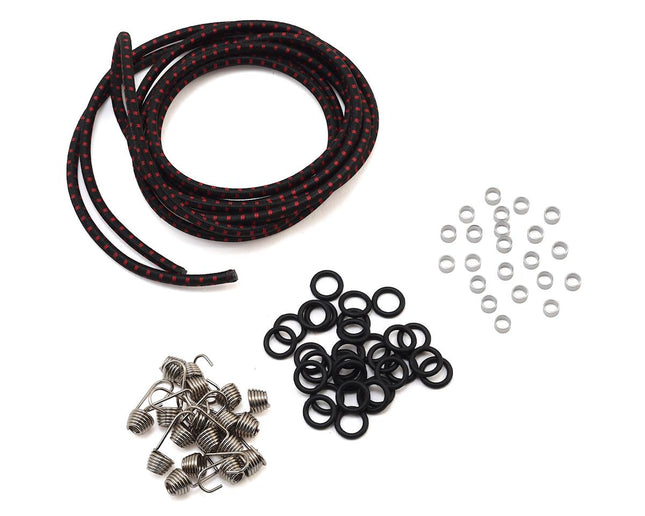 HRAACC468K02, Hot Racing 1/10 Scale Bungee Cord Kit (Black/Red)