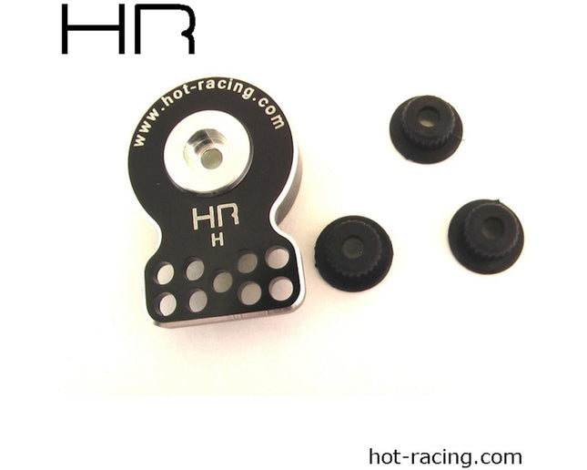 HRASHS88H, Hot Racing Aluminum CNC Heavy Duty Servo Saver w/Heavy Spring Tension (Black)