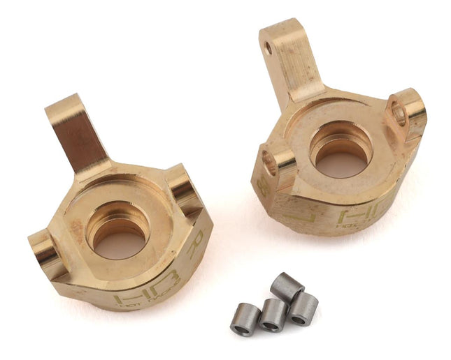 HRASXTF21H, Hot Racing Axial SCX24 Brass Front Steering Knuckle (2)
