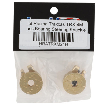 HRATRXM21H, Hot Racing Traxxas TRX-4M Brass Steering Knuckle (2) (19.4g) (For Bearing Use)