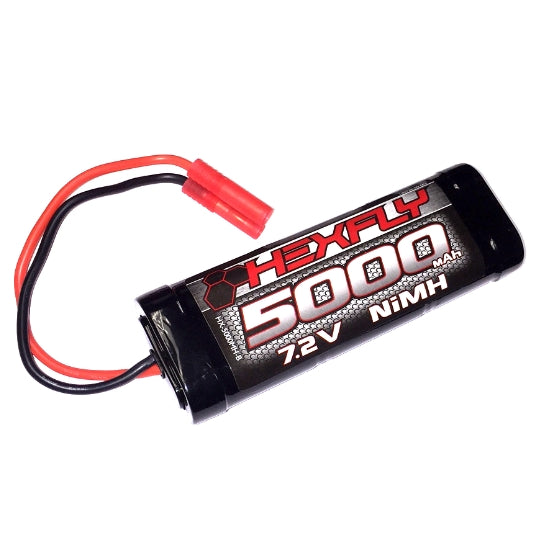 REDHX-5000MH-B2, Redcat, Hexfly 5000mAh Ni-MH Battery - 7.2V with Banana 4.0 Connector