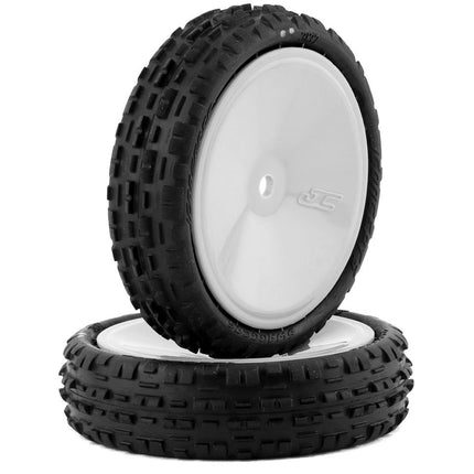 JCO3137-101011, JConcepts Swaggers 2.2" Pre-Mounted 2WD Front Buggy Carpet Tires (White) (2) (Pink)