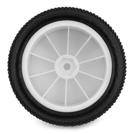 JCO3152101021, JConcepts Fuzz Bite LP 2.2" Mounted Rear Buggy Carpet Tires (White) (2) (Pink) w/12mm Hex
