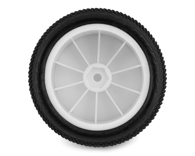 JCO3152101021, JConcepts Fuzz Bite LP 2.2" Mounted Rear Buggy Carpet Tires (White) (2) (Pink) w/12mm Hex