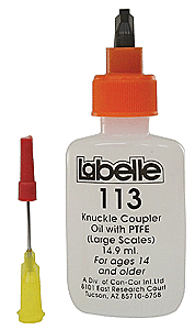 430-113, Knuckle Coupler Lubricant - 1/2oz 14.8mL -- For O & Larger Scale Knuckle Couplers