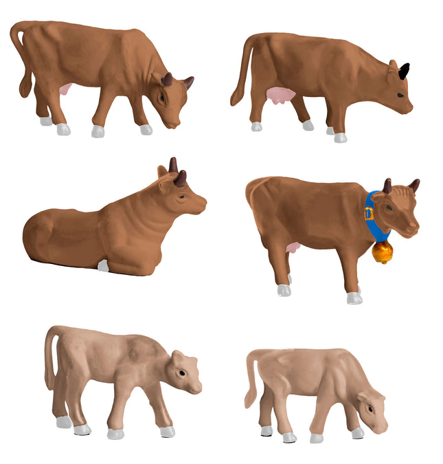 LNL1930290, Cows & Calves (Brown) 6-Pack