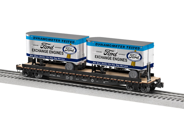 LNL2026621, O 50FT Flatcar w/20FT Trailer, DT&I/Ford #911