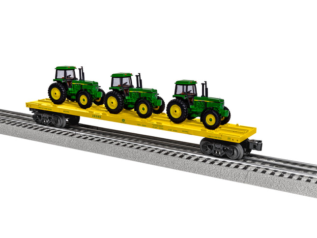 LNL2028380, O27 Flatcar, John Deere w/ Tractors