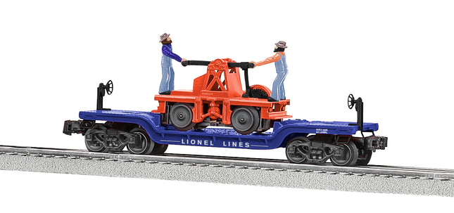 LNL2128080, O27 Lionel Lines Flatcar with Handcar