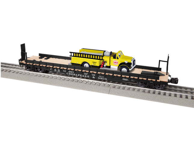 LNL2226280, O36 50' Flatcar with Firetruck, C&O #81001