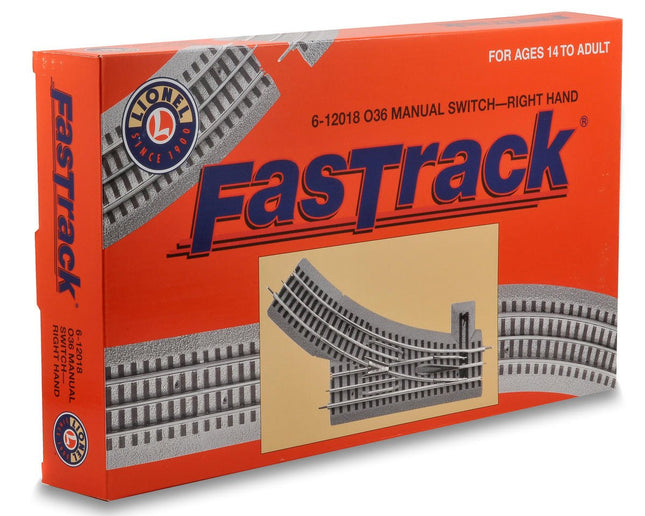 LNL612018, Lionel O-36 FasTrack Manual Right-Hand Switch