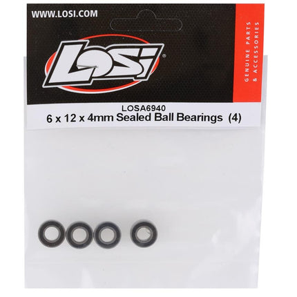 LOSA6940, Losi 6x12mm Sealed Ball Bearing (4)