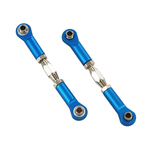 RED06048B, 4x36mm Steel Turnbuckles W/ Aluminum Rod Ends (Blue) (2pcs)