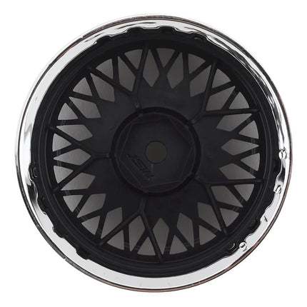 MXS-832103FBK, MST 501 Wheel Set (Flat Black) (4) (Offset Changeable) w/12mm Hex