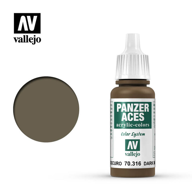 17ml Bottle Dark Mud Panzer Aces