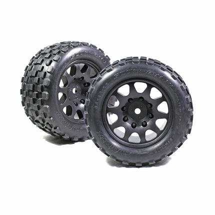 PHBPHT3275, Scorpion XL Belted Tires, w/ Viper Wheels, for Traxxas X-Maxx 8S (2pcc)