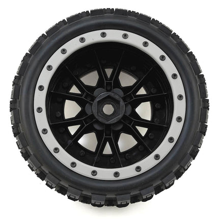 PRO1013113, Pro-Line Traxxas X-Maxx Badlands MX43 Pro-Loc Pre-Mounted All Terrain Tires (MX43) w/Impulse Pro-Loc Wheels (Black) (2)