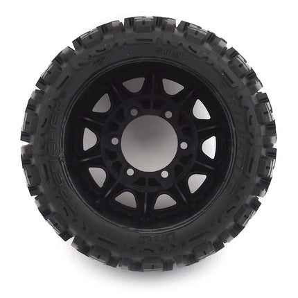 PRO1015910, Pro-Line Trencher Low Profile 2.8" Tires w/Raid Rear Wheels (2) (Black) (M2) w/12mm Removable Hex