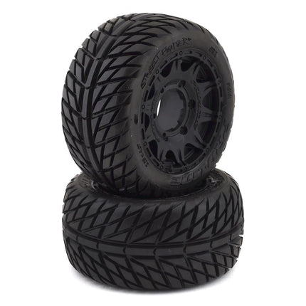 PRO1016110, Pro-Line Street Fighter LP 2.8" Tires w/Raid Rear Wheels (2) (Black) (M2) w/12mm Removable Hex