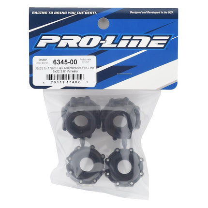 PRO6345-00, Pro-Line 8x32 to 17mm 1/2" Offset Hex Adapters (2)