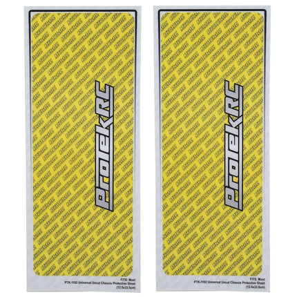 PTK-1102-YLW, ProTek RC Universal Chassis Protective Sheet (Yellow) (2)