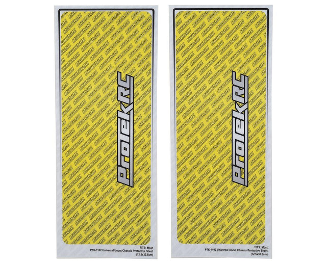 PTK-1102-YLW, ProTek RC Universal Chassis Protective Sheet (Yellow) (2)