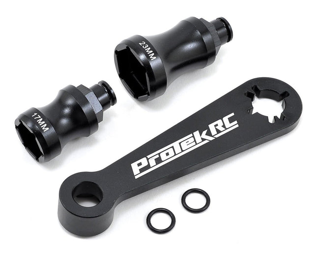 PTK-2024, ProTek RC Aluminum Hex Wheel and Flywheel Wrench (Buggy, Truggy 17mm & 23mm)