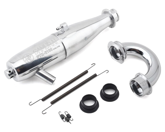 PTK-2100SC, ProTek RC 2100 Tuned Exhaust Pipe w/85mm Manifold (Welded Nipple) (EFRA2155)