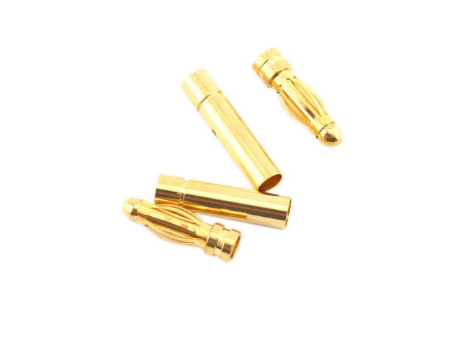 PTK-5001, ProTek RC 3.0mm Gold Plated Inline Connectors (2 Male/2 Female)