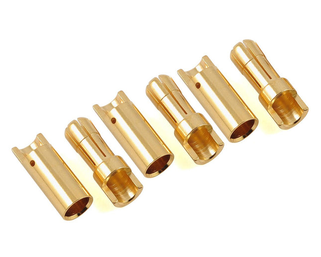 PTK-5014, ProTek RC 5.5mm "Super Bullet" Solid Gold Connectors (3 Male/3 Female)