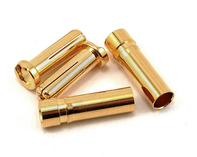 PTK-5024, ProTek RC 5.0mm "Super Bullet" Solid Gold Connectors (2 Male/2 Female)