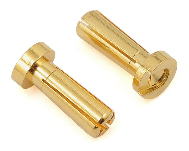 PTK-5044, ProTek RC 4mm Low Profile "Super Bullet" Solid Gold Connectors (2 Male)