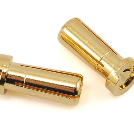PTK-5045, ProTek RC Low Profile 5mm "Super Bullet" Solid Gold Connectors (2 Male)