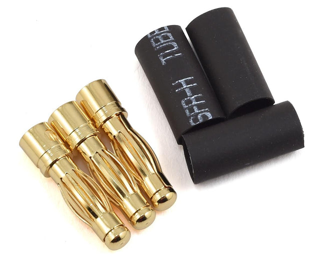 PTK-5049, ProTek RC 4mm Serrated Male Bullet Connector (3 Male)