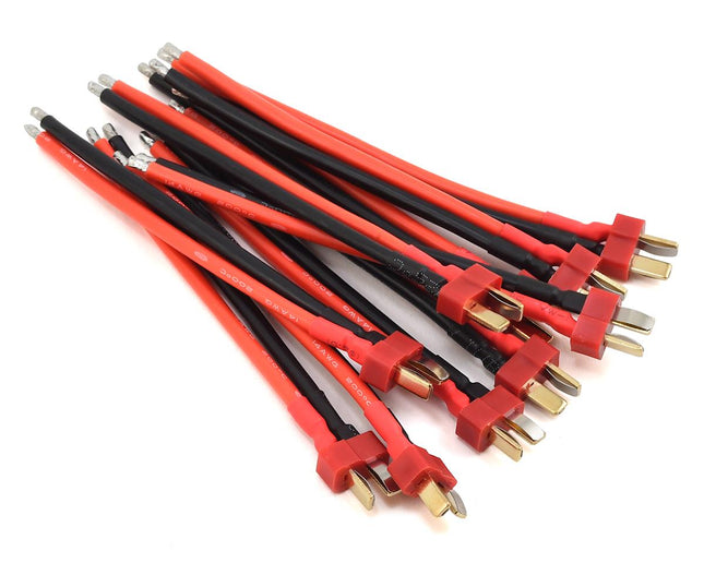 PTK-5063, ProTek RC Bulk Pack T-Style Male Pigtail (10) (14awg)