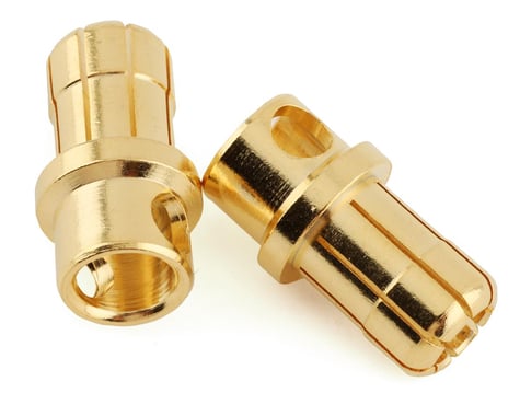 PTK-5073, ProTek RC 8.0mm "Super Bullet" Solid Gold Connectors (2 Male)