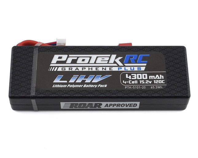 PTK-5101-20, ProTek RC 4S 120C Low IR Si-Graphene + HV LCG LiPo Battery (15.2V/4300mAh)