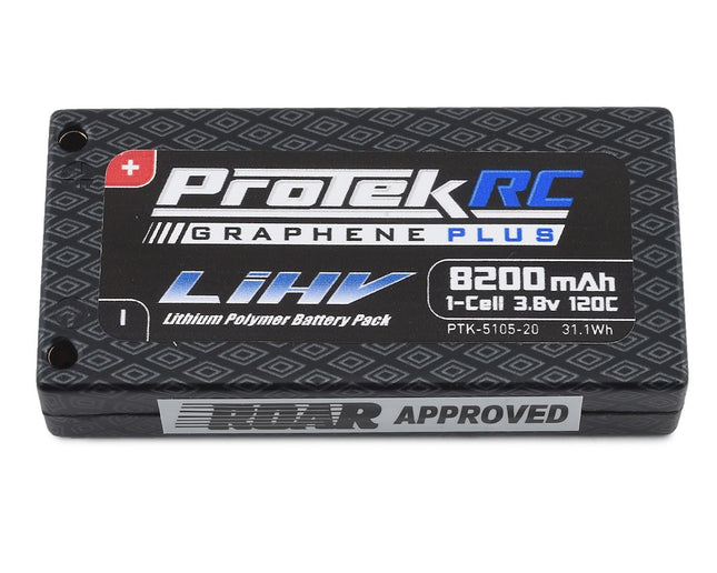 PTK-5105-20, ProTek RC 1S 120C Low IR Si-Graphene + HV LiPo Battery (3.8V/8200mAh)