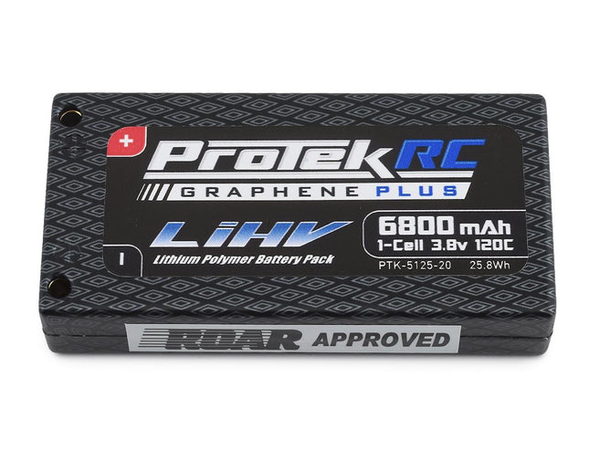 PTK-5125-20, ProTek RC 1S 120C Low IR Si-Graphene + HV LiPo Battery (3.8V/6800mAh)