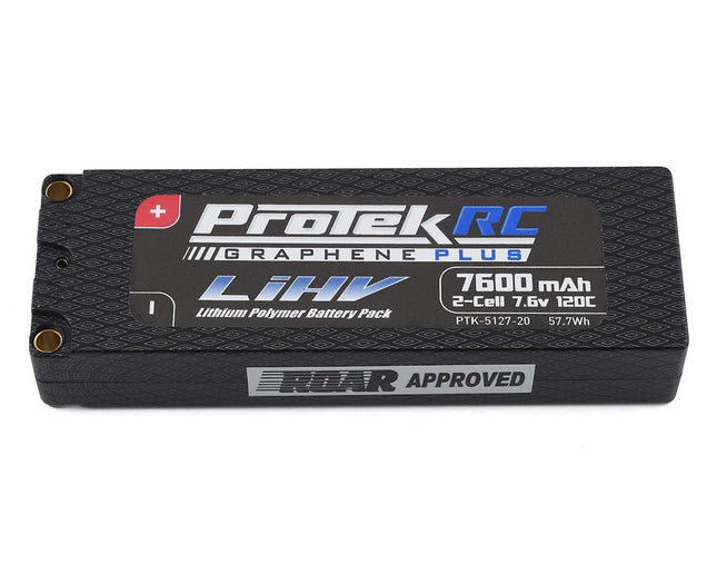 PTK-5127-20, ProTek RC 2S 120C Low IR Si-Graphene + HV LiPo Battery (7.6V/7600mAh)