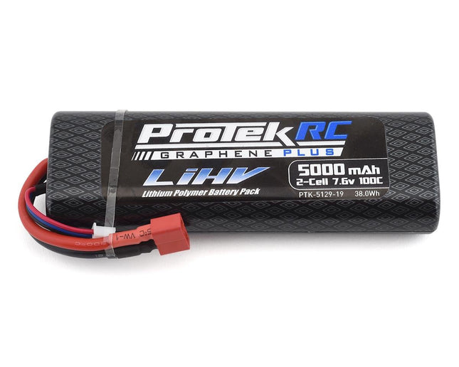 PTK-5129-19, ProTek RC 2S 100C Si-Graphene + HV LiPo Stick Pack TCS Battery (7.6V/5000mAh)