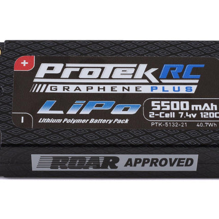PTK-5132-21, ProTek RC "Drag Race" 2S 120C Si-Graphene + Shorty LiPo Battery (7.4V/5500mAh)
