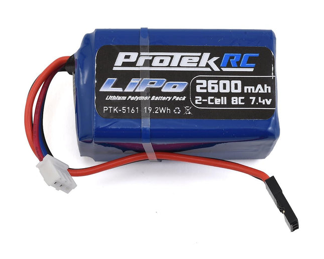 PTK-5161, ProTek RC LiPo Kyosho & Tekno Hump Receiver Battery Pack (7.4V/2600mAh)