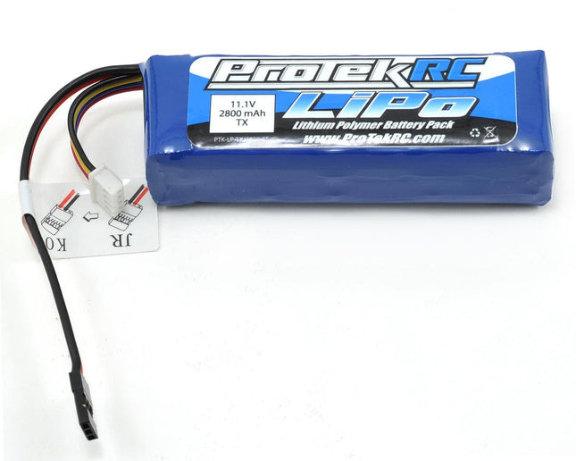 PTK-5173, ProTek RC LiPo Transmitter Battery (11.1V/2800mAh) (Futaba/JR/Spektrum/KO)