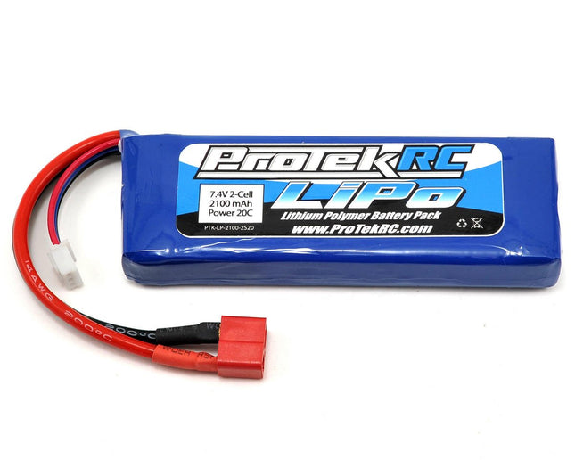 PTK-5177, ProTek RC 2S LiPo 20C Battery (7.4V/2100mAh) (Receiver Battery)