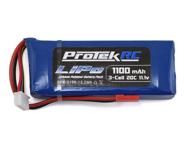 PTK-5179, ProTek RC 3S "High Power" LiPo 20C Battery Pack (11.1V/1100mAh) (Blade SR)