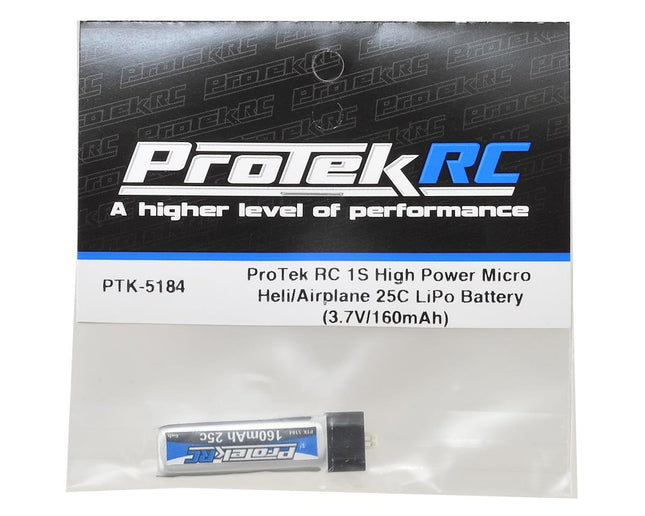 PTK-5184, ProTek RC 1S High Power Micro Heli/Airplane 25C LiPo Battery (3.7V/160mAh)