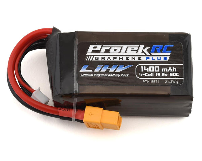 PTK-5571, ProTek RC 4S 90C Si-Graphene + HV LiPo Battery w/XT60 Connector (15.2V/1400mAh)