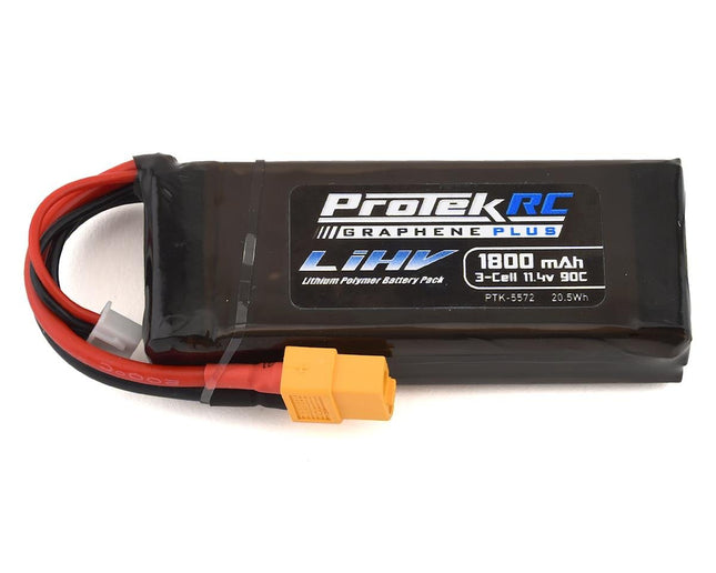 PTK-5572, ProTek RC 3S 90C Si-Graphene + HV LiPo Battery w/XT60 Connector (11.4V/1800mAh)