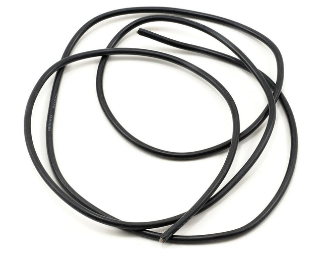 PTK-5607, ProTek RC 18awg Black Silicone Hookup Wire (1 Meter)